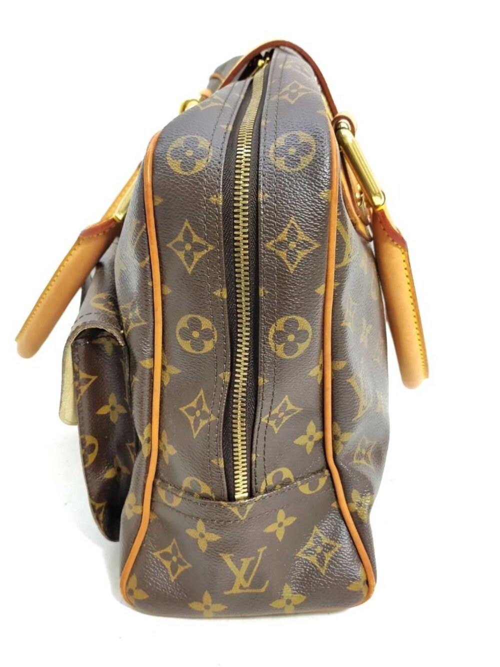 Authentic Louis Vuitton Manhattan GM Monogram Canvas Satchel Top Handle Bag - Picture 4 of 16